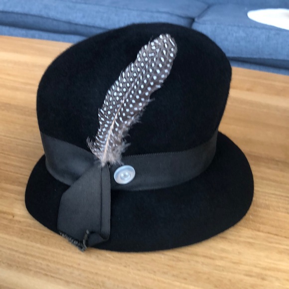 dark green wool hat